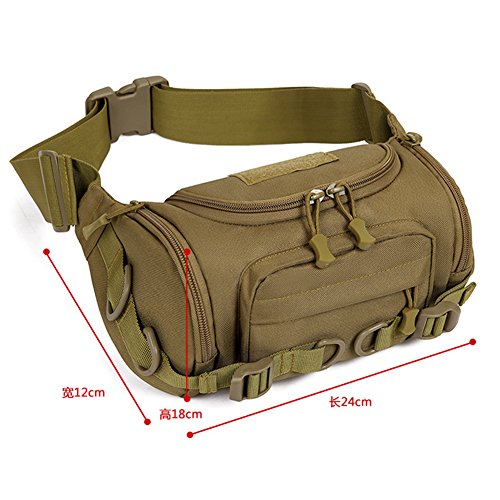 Selighting Riñonera Militar Hombre Cinturon Táctico Bolso Cintura Deportiva Bolsa Organizador de Telefono Llaves para Caza Viaja Escalada Pesca Running (ACU)