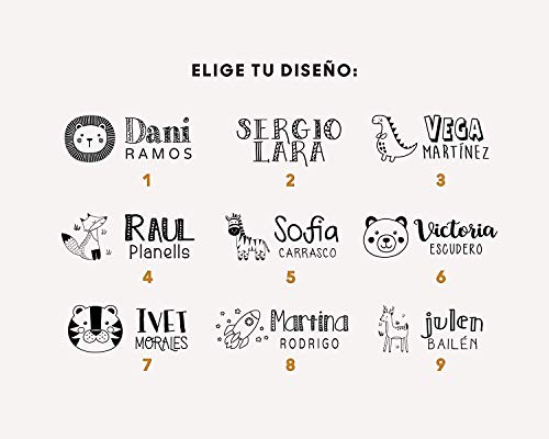 Sello marcador ropa personalizado niños Elige entre 9 Diseños Exclusivos