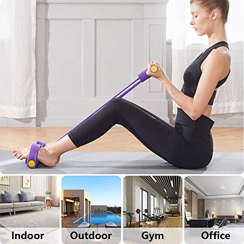 Senbos Fitness Pedal Ejercitador Cuerda de Tracción Abdominales Culturismo Expansor Pedal Bandas de Resistencia Equipo de Gimnasio en Casa Para Yoga, Adelgazamiento, Entrenamiento de Fuerza