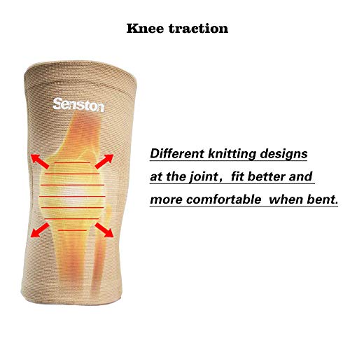 Senston Rodillera Menisco y Ligamentos Rodillera Hombres/Mujeres Uso Médico Elástico de Rodilla Rodilleras Crossfit para Voleibol,Baloncesto