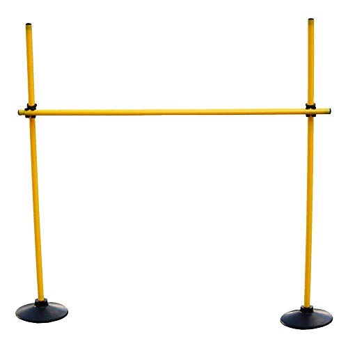 Set de salto VG120yc (3 picas, 2 bases de caucho, 2 clips de conexión) color amarillo