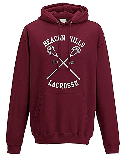 ShallGood Moda Sudaderas con Capucha Hombre Hoodie Sudadera Lacrosse de Beacon Hills Stilinski Lahey Mccall Sweatshirt Outerwear Tops Rojo STILINSKI 24 EU S