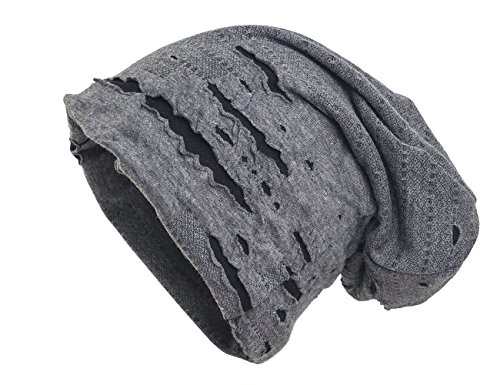 shenky - Gorro Fino oncológico Unisex - para quimioterapia y pérdida de Cabello - Gris Envejecido - Talla única