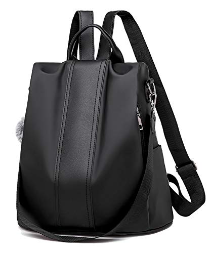 shepretty Mochila Oxford antirrobo Impermeable para Mujer, 8888-1Negro