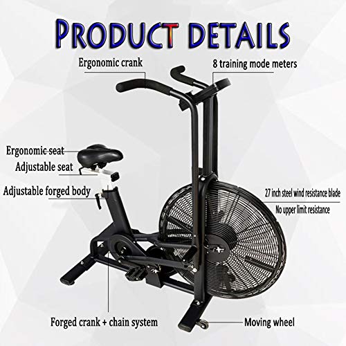 Shhjjyp Bicicleta De Ejercicio Air Assault Cardio Machine Fitness Cycle Heavy Duty Commercial Bike Full Body Gym Cross Fit Workout