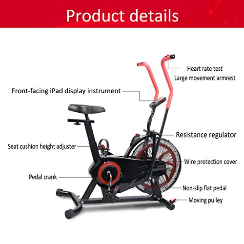 Shhjjyp Bicicleta De Ejercicio Air Assault Cardio Machine Fitness Cycle Heavy Duty Commercial Bike Full Body Gym Cross Fit Workout