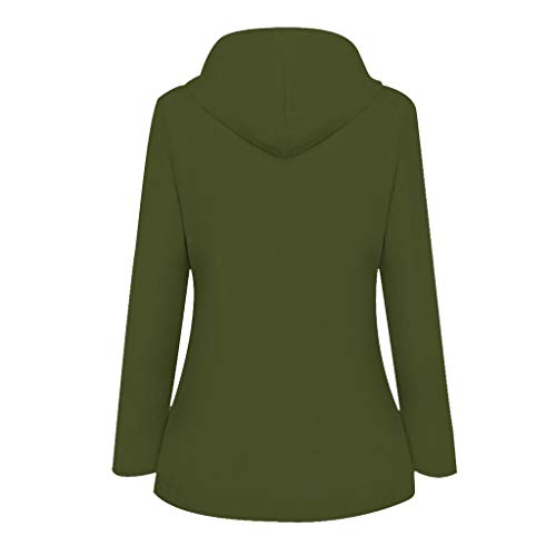 SHOBDW Invierno Mujeres Moda Informal más Gruesa Slim sólido Abajo Chaqueta Abrigo (Ejercito Verde, M)