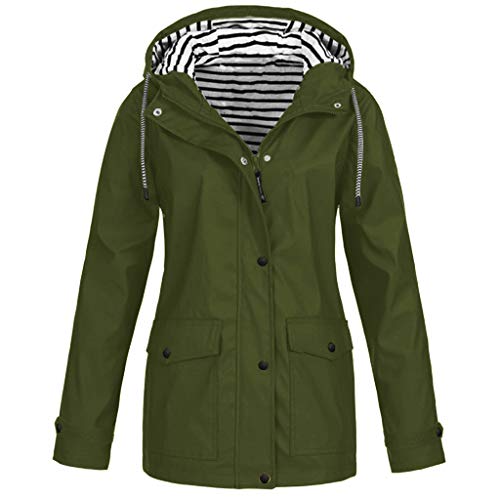 SHOBDW Invierno Mujeres Moda Informal más Gruesa Slim sólido Abajo Chaqueta Abrigo (Ejercito Verde, M)