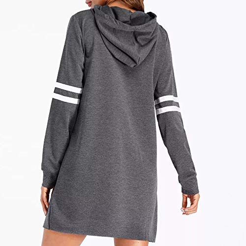 SHOBDW Liquidación Venta Moda Mujer Sexy Nueva Otoño Invierno Sudadera con Capucha Larga Sudadera Jersey Pullover Manga Larga Vestido(Gris,M)