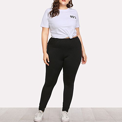 SHOBDW Mujer Moda Talla Grande Cintura Sexy Leggings Capri Fitness Mallas para Correr Deporte Gimnasio Entrenamiento Pantalones Yoga Deporte Pantalones Deportivos Deportivos(Negro,3XL)