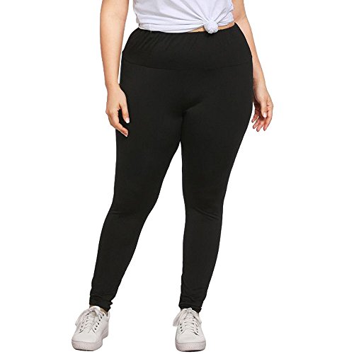 SHOBDW Mujer Moda Talla Grande Cintura Sexy Leggings Capri Fitness Mallas para Correr Deporte Gimnasio Entrenamiento Pantalones Yoga Deporte Pantalones Deportivos Deportivos(Negro,4XL)