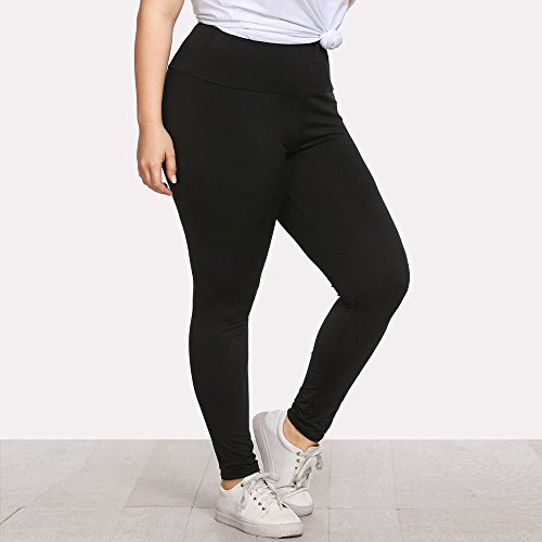 SHOBDW Mujer Moda Talla Grande Cintura Sexy Leggings Capri Fitness Mallas para Correr Deporte Gimnasio Entrenamiento Pantalones Yoga Deporte Pantalones Deportivos Deportivos(Negro,3XL)