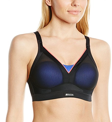 Shock Absorber Active Shaped Support, Sujetador Deportivo para Mujer, Negro/Neon, 75G