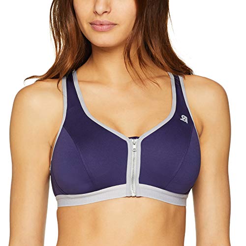 Shock Absorber Active Zipped Plunge Sujetador Deportivo, Azul (Bleu D'été 0a7), 85B para Mujer