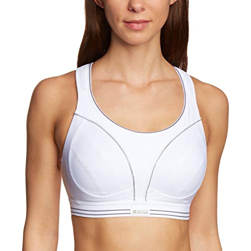 Shock Absorber Ultimate Run Bra, Sujetador Deportivo para Mujer, Blanco (Blanco), 90B