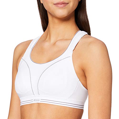 Shock Absorber Ultimate Run Bra, Sujetador Deportivo para Mujer, Blanco (White/Silver), 100E (85E EU)