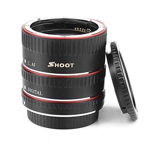 SHOOT AF Set de Tubo de extensión Macro de Enfoque automático para Canon EOS EF EF-S Lente Cámaras DSLR 1100D 700D 650D 600D 550D 500D 450D 400D 350D 300D 100D 70D