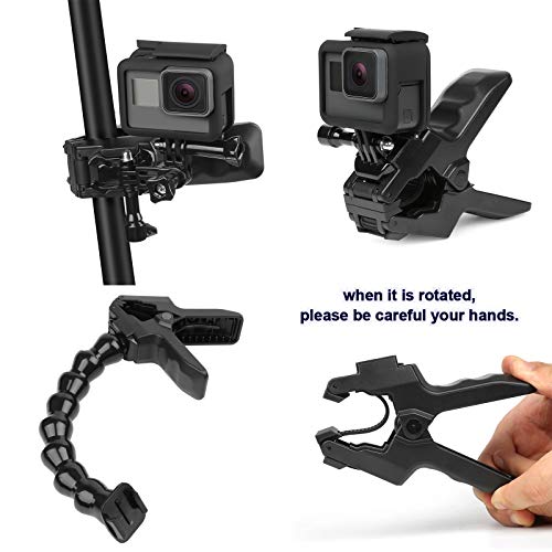 SHOOT Flex Clamp Soporte Ajustable Base de Forma Serpentina de Ocho Pedazos para Gopro Hero 8/7/6/5/4/3 SJCAM SJ4000/SJ5000/SJ6000 Xiaomi Yi