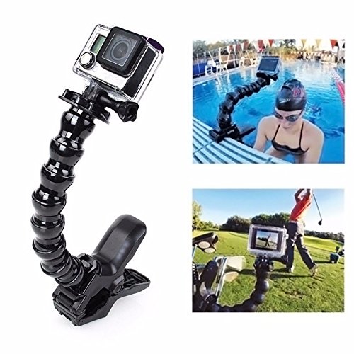 SHOOT Flex Clamp Soporte Ajustable Base de Forma Serpentina de Ocho Pedazos para Gopro Hero 8/7/6/5/4/3 SJCAM SJ4000/SJ5000/SJ6000 Xiaomi Yi