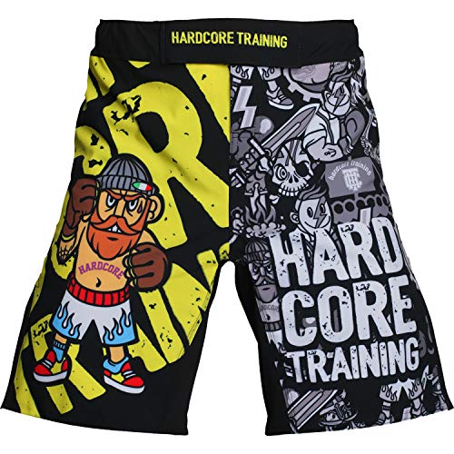 Shorts Hardcore Training Doodles-s Pantalones cortos MMA BJJ Fitness Grappling Hombre