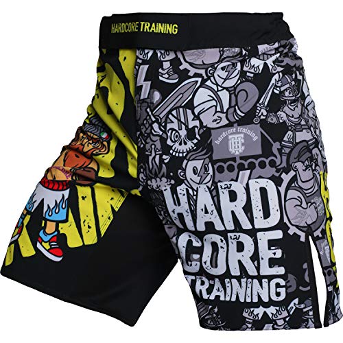 Shorts Hardcore Training Doodles-s Pantalones cortos MMA BJJ Fitness Grappling Hombre