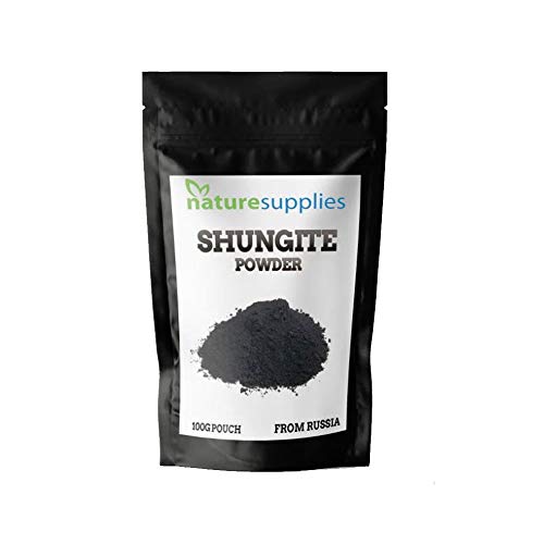 Shungite Powder – Polvos de Karelia en Rusia, 100 g, potente filtro de carbono que elimina contaminantes de la desintoxicación por agua