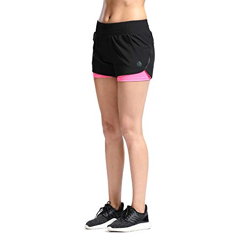 SILIK Womens Sports Gym Shorts Entrenamiento Transpirable Correr Fitness Leggings Coral Rojo XL