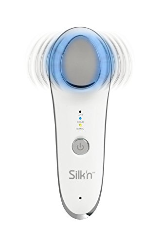 Silk'n SkinVivid, Masajeador facial con modo vibración, Masaje en calor y en frío, Blanco/Cromo, SV1PEU001