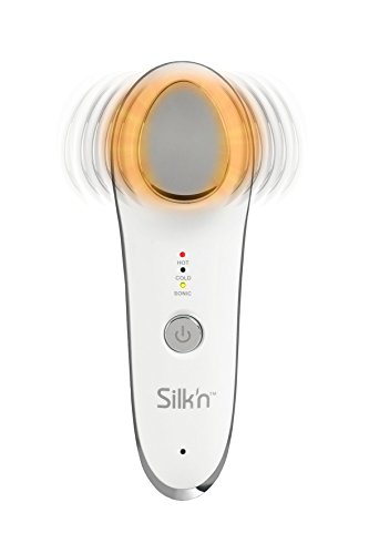 Silk'n SkinVivid, Masajeador facial con modo vibración, Masaje en calor y en frío, Blanco/Cromo, SV1PEU001