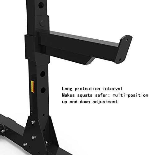 Silla de Fitness Jaula de sentadillasjaula de Sentadillas Profesional Barbell Rack Levantamiento de Pesas Rack Estante de Entrenamiento Crossfit aparatos de Ejercicios Multifuncional Bancos