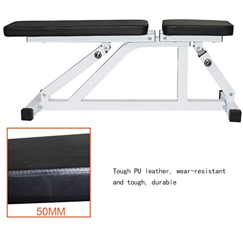 Silla de Fitness Rack de Cuclillas Table Peso Tabla Abdominal Multifuncional hogar Rack de Cuclillas Press de banca Rack Cama Peso Peso Estante Bancos (Color : Black)