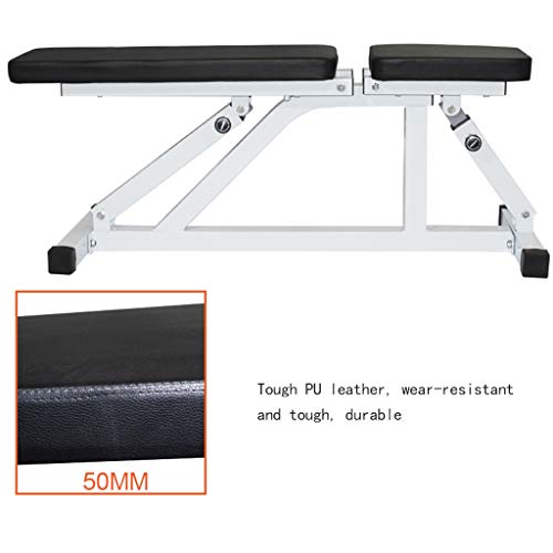 Silla de Fitness Rack de Cuclillas Table Peso Tabla Abdominal Multifuncional hogar Rack de Cuclillas Press de banca Rack Cama Peso Peso Estante Bancos (Color : Black)