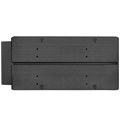 SilverStone SST-FS303B - Placa trasera para rack móvil de aluminio sin bandeja con cambio en caliente con ventilador y cierre de 3 bahías para SAS/SATA HDD, negro