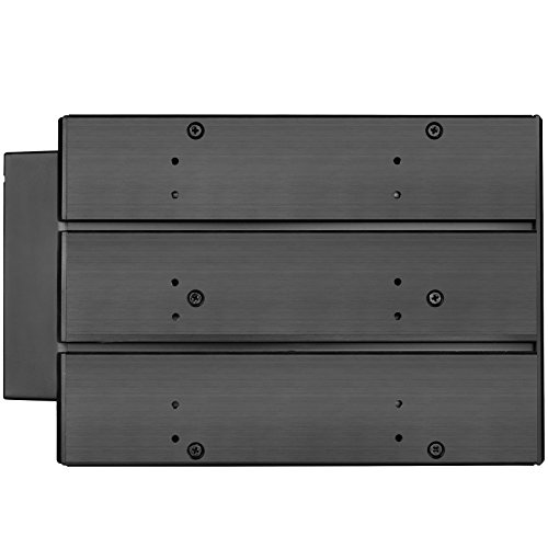 SilverStone SST-FS304B - Placa trasera para rack móvil de aluminio sin bandeja con cambio en caliente con ventilador y cierre de 4 bahías para SAS/SATA HDD, negro