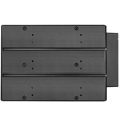SilverStone SST-FS304B - Placa trasera para rack móvil de aluminio sin bandeja con cambio en caliente con ventilador y cierre de 4 bahías para SAS/SATA HDD, negro