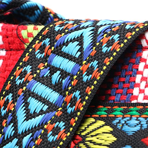 SimpleLife Clutch Purse, Bandolera de Cuerpo Cruzado con diseño Bordado Chino Hmong Bordado tailandés Tribu Hill Totes Messenger borlas Bolsa Boho Hippie