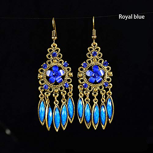 Singular point Pendientes Pendientes De Borla Pendientes Largos De Estilo éTnico para NiñAs Pendientes De Diamantes Vintage Adecuado para Damas Y NiñAs Viaje