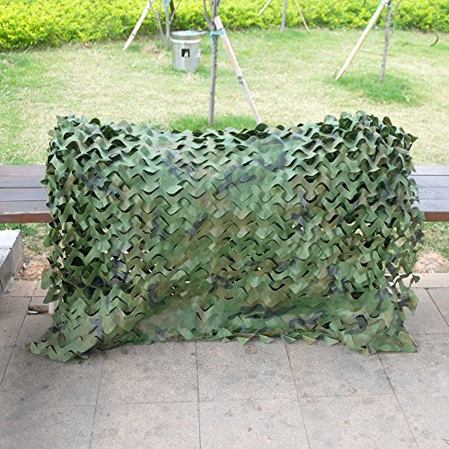 Sitong - Rollo grueso de red de camuflaje. Para caza, decoración militar, para dar sombra, 1.5Mx2.5M(4.9ftx8.2ft), Bosque