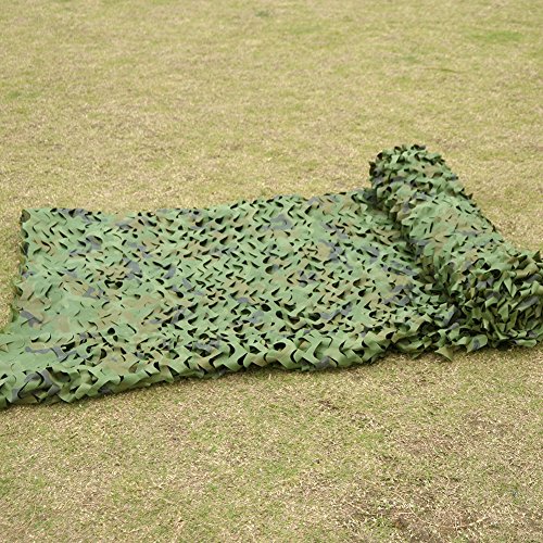 Sitong - Rollo grueso de red de camuflaje. Para caza, decoración militar, para dar sombra, 1.5Mx2.5M(4.9ftx8.2ft), Bosque