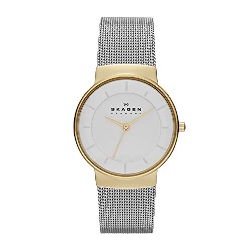 Skagen Reloj Analogico para Mujer de Cuarzo con Correa en Chapado en Acero Inoxidable SKW2076