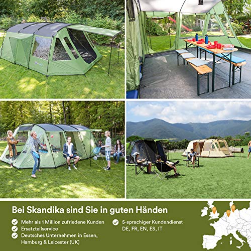 skandika Familienzelt Nordland 4 Tienda de campaña, Unisex, Verde, 4 Persons