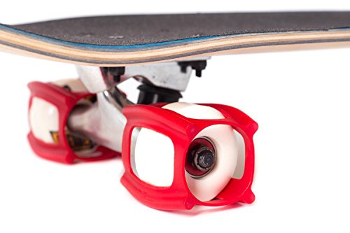 SKATERTRAINER 2.0, el Accesorio de Goma, diseño de monopatín para perfeccionar su Ollie y Kickflip – Aprender, práctica y Tierra Trucos en Nada de Tiempo, Rojo