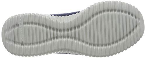 Skechers Elite Flex, Zapatillas para Hombre, Azul (Navy Premium Wool/Synthetic/Metal/Trim Nvy), 42.5 EU