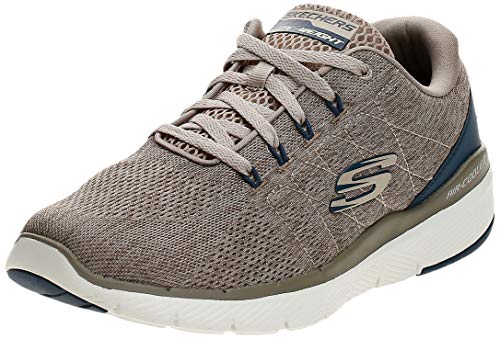 Skechers Flex Advantage 3.0-Stally, Zapatillas Deportivas para Hombre, Beige (Taupe Blue), 43 EU