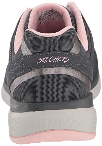 Skechers Flex Appeal 3.0-Moving Fast, Zapatillas para Mujer, Gris (Charcoal Mesh/Duraleather/Pink Trim Ccpk), 39 EU