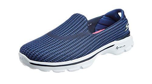 Skechers Go Walk 3, Zapatillas Mujer, Azul (NVLB), 41 EU