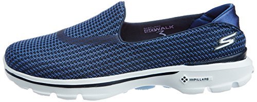 Skechers Go Walk 3, Zapatillas Mujer, Azul (NVLB), 41 EU