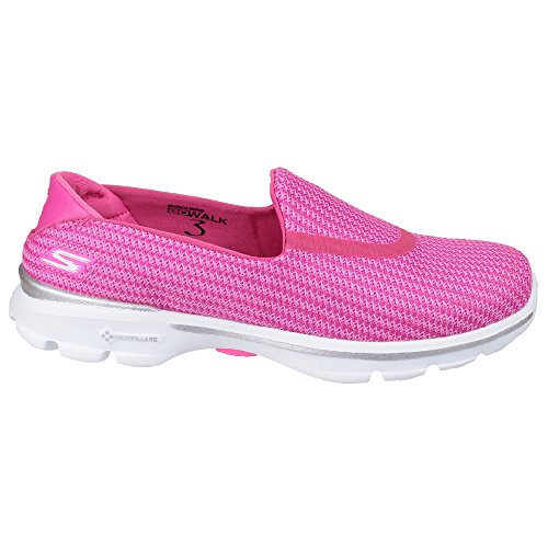 Skechers Go Walk 3, Zapatillas Mujer, Rosa (HPK), 41 EU