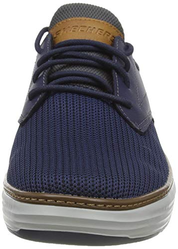 Skechers Moreno, Zapatillas para Hombre, Azul (Navy Mesh Nvy), 45 EU