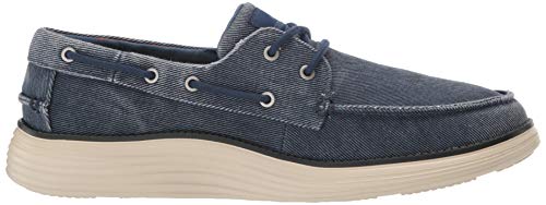 Skechers Status 2.0 Lorano, Náuticos para Hombre, Azul (Navy Canvas Nvy), 43 EU